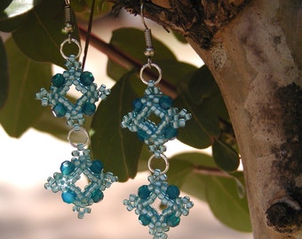 Earrings Caribbean Blue Opal