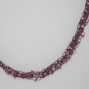 Crocheted Purple Necklace