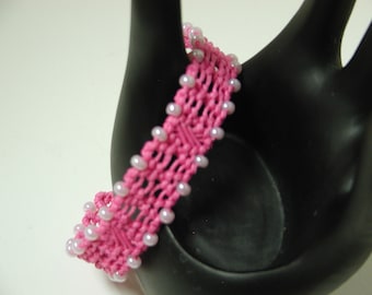 Pink Macrame Bracelet