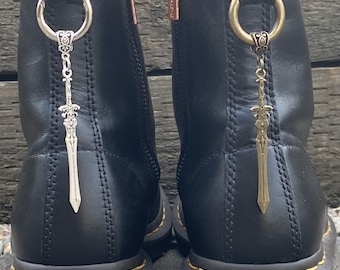 Sword Boot Charms: Bronze & Silver, For Your Doc Marten Boots (Pair)