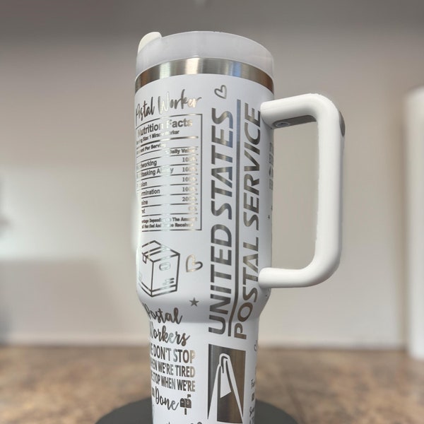 Post Office Engraved Tumbler 40 oz Postal Worker Full Wrap