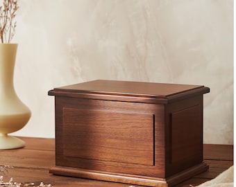 Walnut Wooden Cremation Urn Human Ashes by Aspen Studio