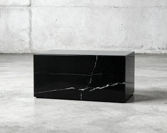 Marquina Italian Marble Urn for Human Adult Cremation Ashes Decorative urn by Aspen Studio