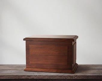 Walnut Wooden Cremation Urn Human Ashes by Aspen Studio