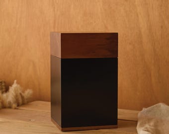 Black Walnut Wooden Cremation Urn by Aspen Studio