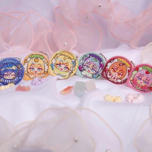 Proyecto Sekai Vocaloid Pudding Charm / Simulación de comida blanda / Llavero Vocaloid que se abre / Regalo de juego de ritmo kawaii