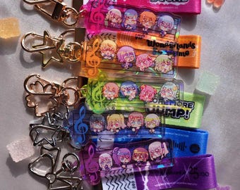 Project Sekai Concert Wristband Lanyard Charm | 2.5" Double-Sided Charm with 7.5cm Lanyard | Colorful Stage Charm| Kawaii Rythm Game Gift