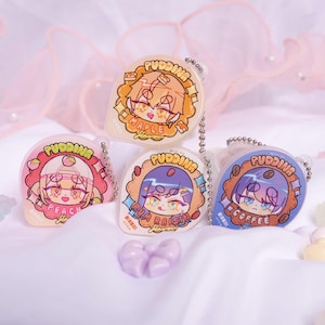 Project Sekai Vivid Bad Squad Pudding Charm | Simulation Squishy Food Charm | VBS Openable Keychain | Kawaii Rythm Game Gift