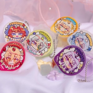 Honkai Star Rail Pudding Charm | Simulation Squishy Food Charm | HSR Openable Keychain | Kawaii Gatcha Hoyoverse Amphoreus Game Gift