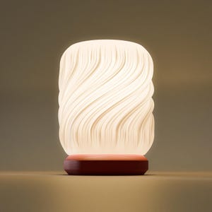Drift Table Lamp – Modern 3D Printed Lamp, Sculptural Light, Wireless or Corded Desk Lamp, Unique Housewarming Gift, Contemporary Home Decor