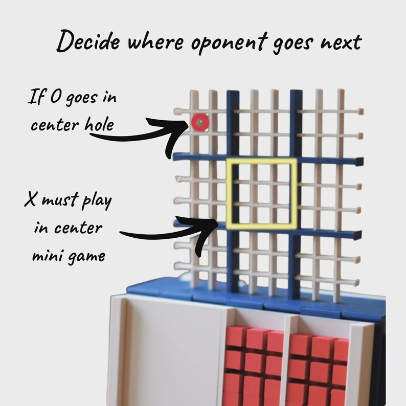 PlayBook'd Ultimate Tic Tac Toe Game Book, Hidden Strategy Board Game, Book Lover Gift, Family Game Night image 4