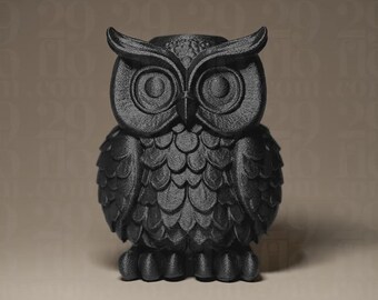 3D-geprint uilstandbeeld – modern minimalistisch vogeldecor voor thuis of op kantoor – geometrische dierensculptuur voor plank of bureau – housewarmingcadeau