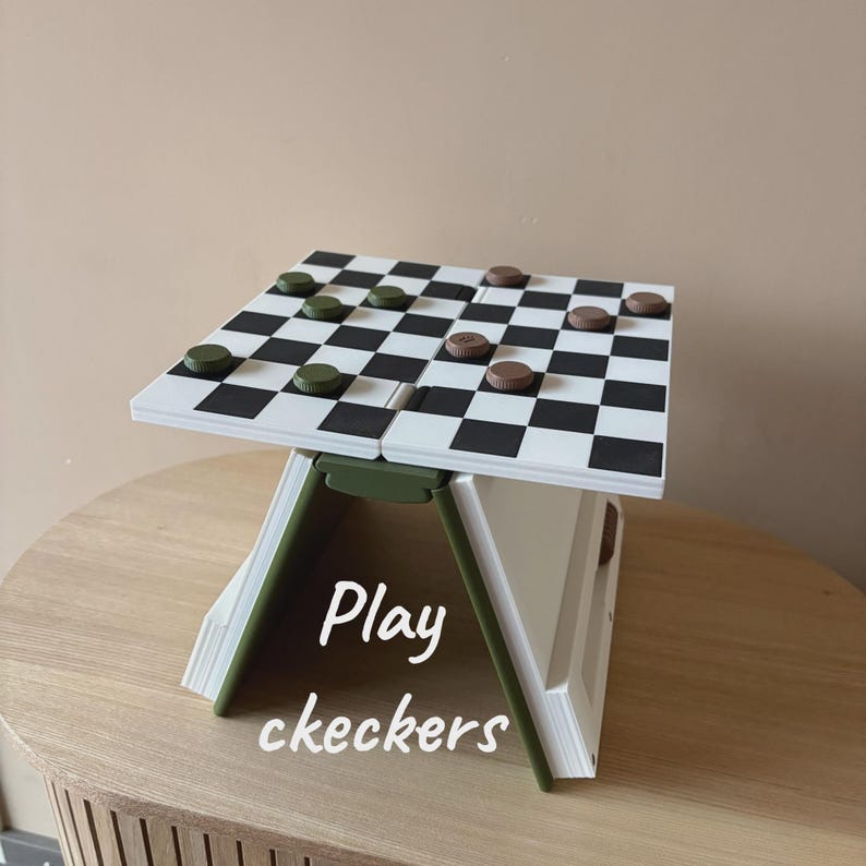 PlayBook’d Checkers Book Game | Magnetic Checkers Set | Unique Board Game Gift | Book Lover Gift | Classic Strategy Game image 3