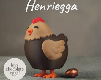 Pollo con uova di cioccolato, regalo di Pasqua, gallina che depone le uova, regalo di Pasqua divertente, giocattolo a sorpresa per bambini, decorazione a forma di pollo