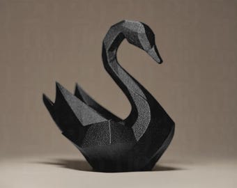 Geometric swan, swan statue, Swan sculpture, Contemporary art, Modern sculpture, Home decor, Housewarming gift, Gift for swan lovers