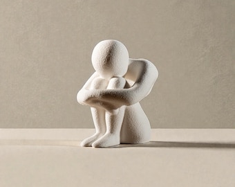 Nobody series | Minimalist Sculpture – Introspection Figure | Modern Home Décor, Contemporary Art, Healing Gift, Housewarming Present