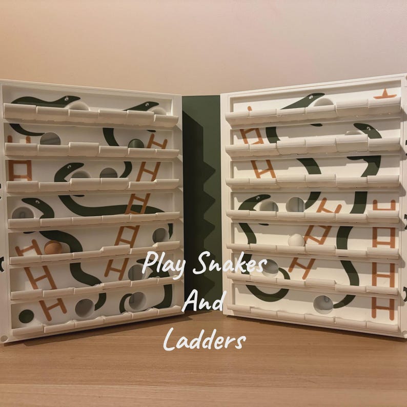 Playbook'd Snakes and Ladders Book Game, Hidden Board Game, Unique Gift, Book Lover Gift, Family Game Night, Kids Game, Travel Game 画像 3