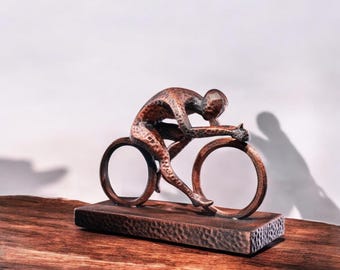 Cyclist statue, Modern cyclist statue, Minimalist cycling statue, Modern art, Home decor, gift for cyclist, Gift for cycling lovers