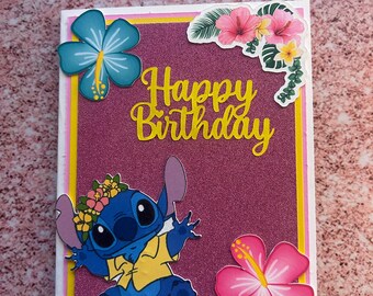 Tarjeta de cumpleaños de Stitch