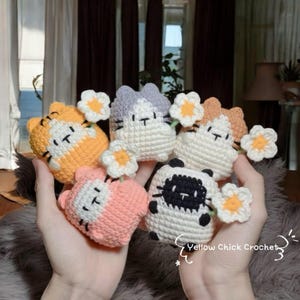 Buy 2 Get 1 Free - Crochet Cute Cat Keychain, Handmade Mini Crochet Amigurumi Cat Keychain, Cute Keyring, Cute Gifts For Cat Lovers