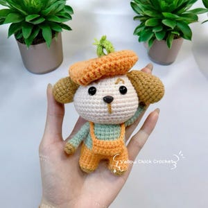 Buy 2 Get 1 Free-Crochet Dog Toy with Hat–Cute Handmade Plushie in Overalls–Amigurumi Puppy- Gift for dog lovers, mom dad kid, Gift for her