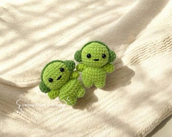 Buy 2 get 1 free - Amigurumi Green Doll - Mini Crochet Green Doll - Cute Keychain or Home Decor - Gift for Kids & Collectors