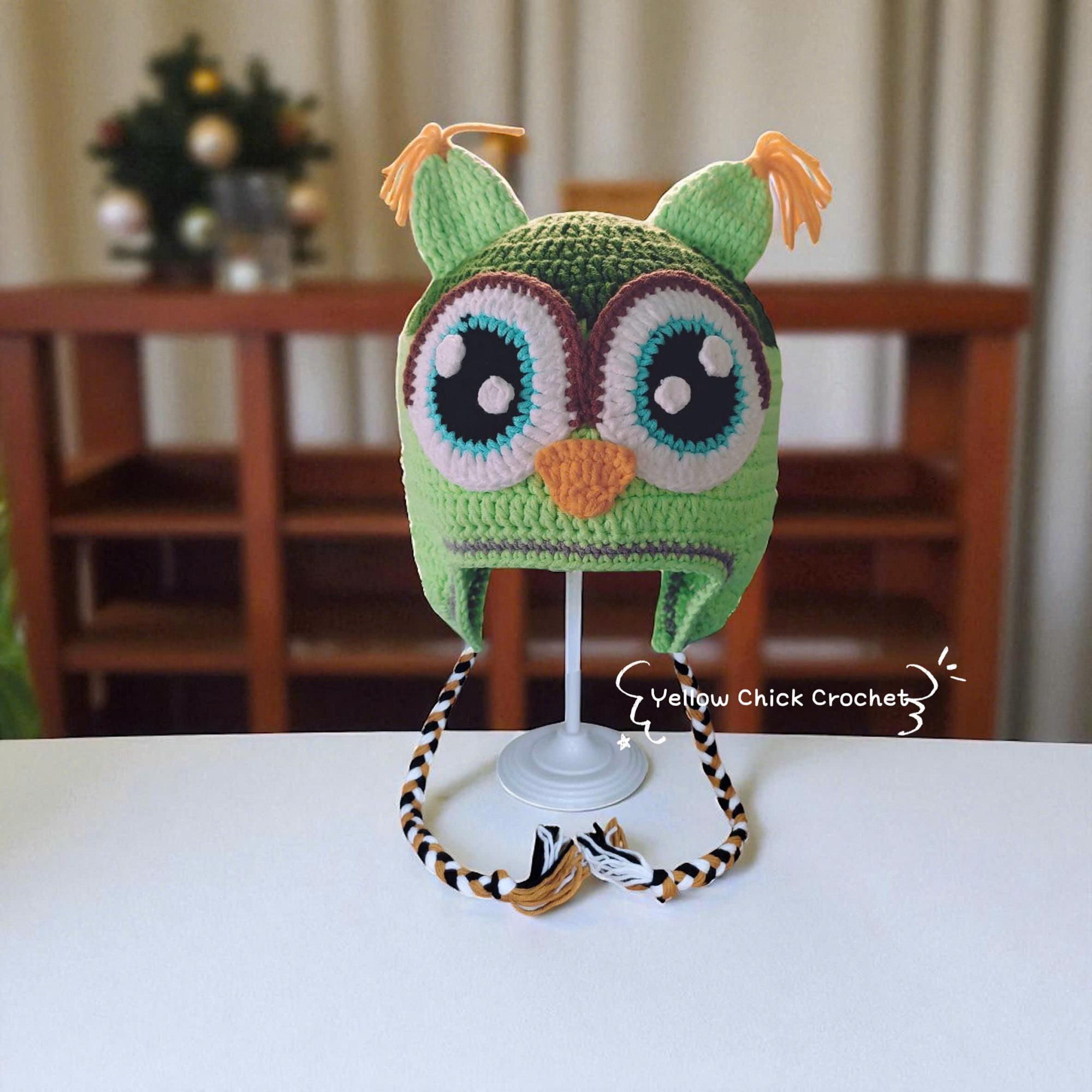 Crochet Owl Hat, Handmade Cotton Beanie, family hat, owl lovers, Christmas gift, winter hat, winter 