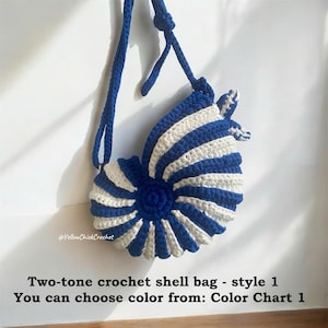 Handmade Crochet Seashell Bag, Custom Colors, Unique Clamshell Design, Short Long Strap Options, Travel, Beach, Dating Bag,Mother's Day Gift XL bag - Style 1