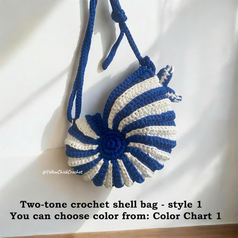 Handmade Crochet Seashell Bag, Custom Colors, Unique Clamshell Design, Short Long Strap Options, Travel, Beach, Dating Bag,Mother's Day Gift XL bag - Style 1