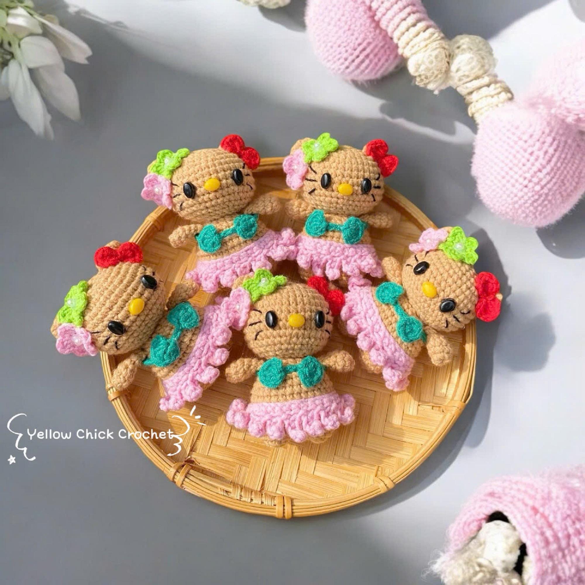 Buy 2 Get 1 Free, Crochet Hello Kitty in Bikini, Summer Beach Plush Toy, Cute Handmade Gift with 6 Color Options, Summer Gift, Swimming love