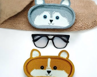 Crochet Animal Glasses Holder: Handmade Cotton Eyeglasses Case