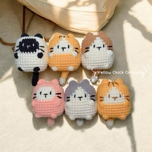Buy 2 Get 1 Free - Cute Crochet Cat Plush – Handmade Amigurumi Cat Gift for Cat Lovers, Keychain Optional
