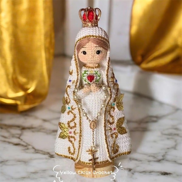 Handmade Catholic Crochet Statues, Virgin Mary, Jesus, Saint Cecilia, Saint Teresa, Saint Lucia, Religious Gifts, Birthday, Housewarming