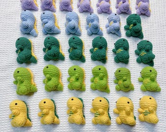 Buy 2 Get 1 Free - Colorful Crochet Dinosaur Keychain – Cute Handmade Gift for Kids & Adults - Gift for children, Dinosaur lovers