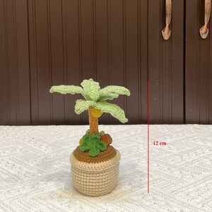 Mini Crochet Palm Tree, Handmade Desk Plant Decor, Tree lover, Mother's Day Gift, Easter Gift image 6