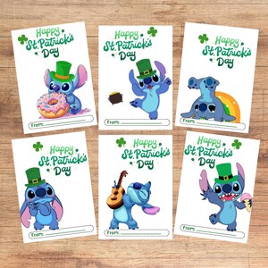 Brodez la carte de la Saint-Patrick pour les enfants, jolies cartes de la Saint-Patrick pour la classe, carte de voeux de la Saint-Patrick kawaii, carte d'échange imprimable