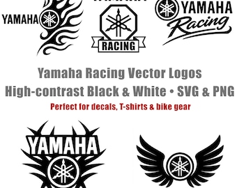 Yamaha Racing Vector Logo Pack – SVG & Transparent PNG, 300 DPI Print-Ready, Instant Download