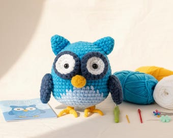 Crochet Kit for Beginners Adults | DIY Animal Crochet Set with Yarn + Hook + Tools | Learn to Crochet 4 Cute Friends | Starter Craft Kit