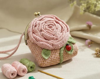 Sunflower Crochet Bag DIY Kit | Knitting Yarn Craft Set for Beginners | Handmade Flower Purse Making Kit | Wool Yarn Crochet Supplies