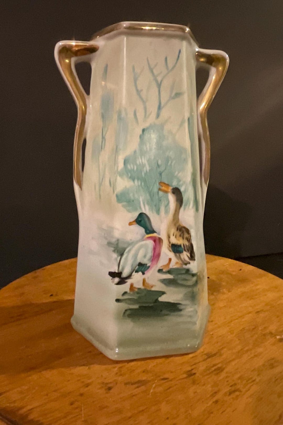 Vintage Royal Nippon Two Handle Hand Painted Vase - Etsy