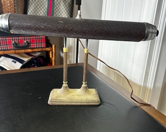 Vintage Art Deco Fluorescent Desk Piano Lamp Radionic Transformer Chicago