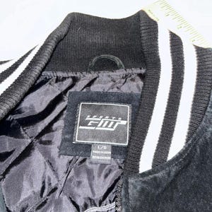 Vintage Kansas City Chiefs Suede Leather Varsity Jacket L Black NFL Sports EII image 3