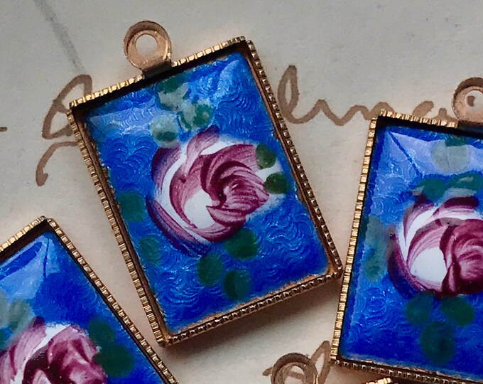 Vintage Enamel Charms Etsy
