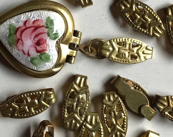 30 Vintage Filigree Bails or clasps