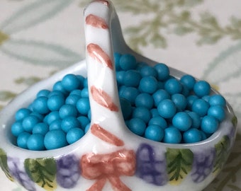 Boules Ballotini, perles turquoises vintage, boules en verre massif 2 mm yeux solides, billes yeux sans trou