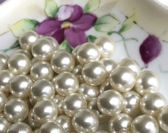 Vintage No Hole Pearl Beads, No Hole beads, Pearls, Vintage pearls, Solid Beads, Undrilled Beads, vintagerosefindings, B195A