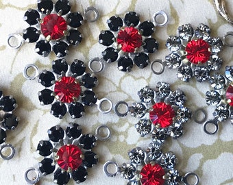 Beautiful Swarovski Connectors, Swarovski, 6pcs