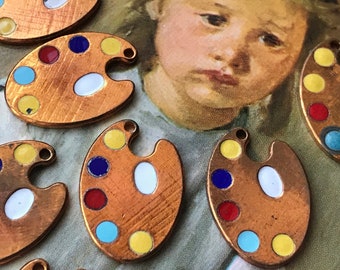 Artist Palette Charms, Art teacher Gift
