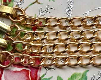 CHARM Bracelets Lot "STARTER" LOT, 8pcs, Sarah Coventry, Gold Plated Brass, Charm bracelet lot, blank Bracelets, bulk bracelets
