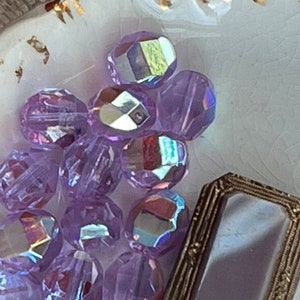 Violet Beads, Austria, 7x8mm, 8 pcs